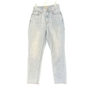 Madewell Women's Size 24 Light Wash‎ Straight Jeans Distressed 100% Cotton